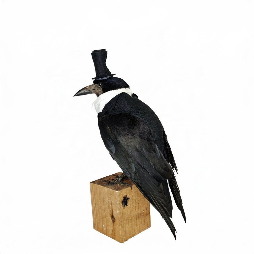 Taxidermy Rook In Top Hat And Tails. Log no 243a. - Image 5